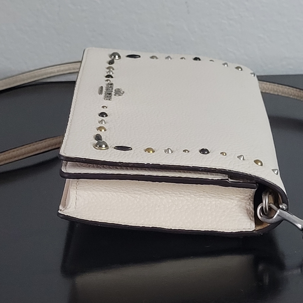 Coach Foldover Crossbody Clutch With Prairie Rivets - Picture 4 of 14